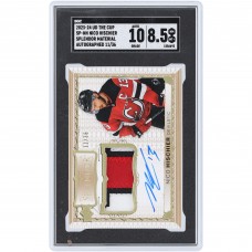 Nico Hischier New Jersey Devils Autographed 2023-24 Upper Deck The Cup Splendor Material Tri-Color Relic #SP-NH #11/36 SGC Authenticated 8.5/10 Card