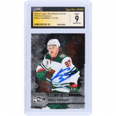 Kirill Kaprizov Minnesota Wild Autographed 2020-21 Upper Deck Metal Universe #125 CGC Fanatics Witnessed Authenticated 9/10 Rookie Card