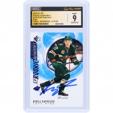 Kirill Kaprizov Minnesota Wild Autographed 2020-21 Upper Deck SP Rookie Authentics Blue #129 CGC Fanatics Witnessed Authenticated 9/10 Rookie Card