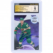 Kirill Kaprizov Minnesota Wild Autographed 2022-23 Upper Deck Synergy Light Up the Night #LN-KK #/899 CGC Fanatics Witnessed Authenticated 9/10 Card