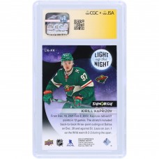 Kirill Kaprizov Minnesota Wild Autographed 2022-23 Upper Deck Synergy Light Up the Night #LN-KK #/899 CGC Fanatics Witnessed Authenticated 9/10 Card