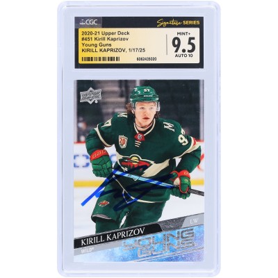 Kirill Kaprizov Minnesota Wild Autographed 2020-21 Upper Deck Series 2 Young Guns #451 CGC Fanatics Witnessed Authenticated 9.5/10 Rookie Card