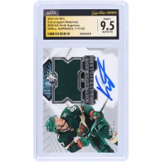 Kirill Kaprizov Minnesota Wild Autographed 2021-22 Upper Deck SPx Extravagant Materials Jersey Relic #EM-KK CGC Fanatics Witnessed Authenticated 9.5/10 Card