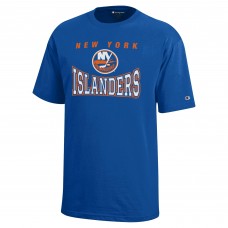Подростковая New York Islanders Champion Blue Graphic T-Shirt Подростковая New York Islanders Champion Blue Graphic T-Shirt