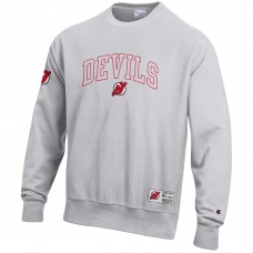 New Jersey Devils Champion Gray Reverse Weave Fleece Sweatshirt