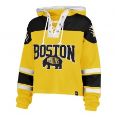 Толстовка Женская Boston Bruins 47 Gold 2026 NHL Stadium Series Cropped Lacer