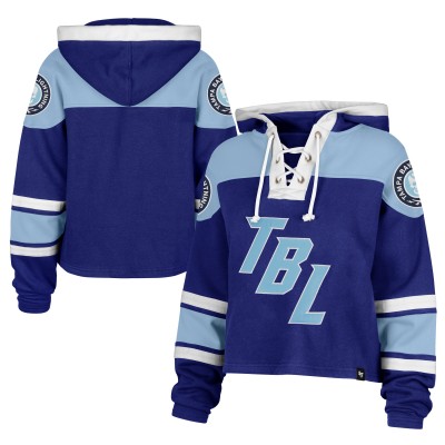 Толстовка Женская Tampa Bay Lightning 47 Blue 2026 NHL Stadium Series Cropped Lacer