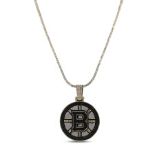 Кулон Boston Bruins GLD 18K Yellow Gold Logo & 20 Tennis Chain