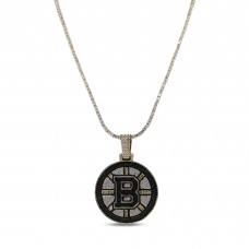 Boston Bruins GLD 18K Yellow Gold Logo Pendant & 20 Tennis Chain