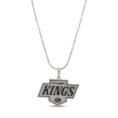 Кулон Los Angeles Kings GLD 14K White Gold Logo & 20" Tennis Chain