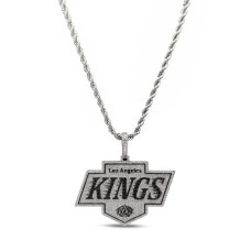 Кулон Los Angeles Kings GLD 14K White Gold Logo & 20" Rope Chain