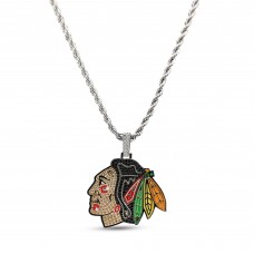 Chicago Blackhawks GLD 18K Yellow Gold Logo Pendant & 20 Rope Chain Chicago Blackhawks GLD 18K Yellow Gold Logo Pendant & 20 Rope Chain