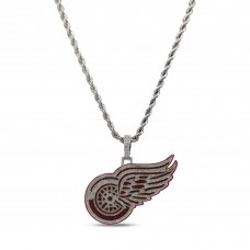 Detroit Red Wings GLD 14K White Gold Logo Pendant & 20 Rope Chain Detroit Red Wings GLD 14K White Gold Logo Pendant & 20 Rope Chain