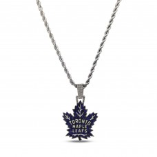 Toronto Maple Leafs The GLD Shop 14K White Gold Logo Pendant & 20 Rope Chain