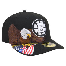 Бейсболка Boston Bruins New Era Black Freedom Pre-Curved 59FIFTY