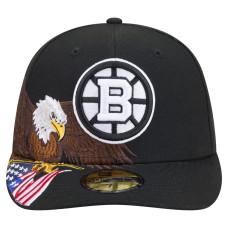 Бейсболка Boston Bruins New Era Black Freedom Pre-Curved 59FIFTY