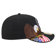 Бейсболка Boston Bruins New Era Black Freedom Pre-Curved 59FIFTY