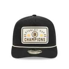 Бейсболка Boston Bruins New Era Black Throwback Stanley Cup Champions Side Patch 19TWENTY