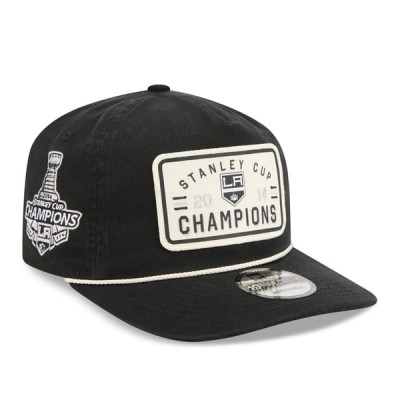 Бейсболка Los Angeles Kings New Era Black Throwback Stanley Cup Champions Side Patch 19TWENTY