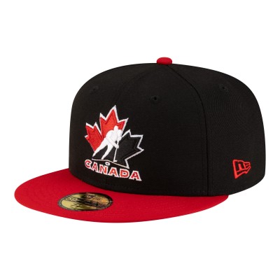 Бейсболка Hockey Canada New Era Black/Red 2-Tone 59FIFTY