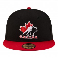 Бейсболка Hockey Canada New Era Black/Red 2-Tone 59FIFTY
