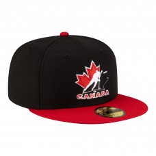 Бейсболка Hockey Canada New Era Black/Red 2-Tone 59FIFTY