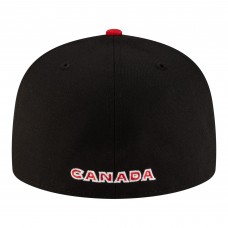 Бейсболка Hockey Canada New Era Black/Red 2-Tone 59FIFTY