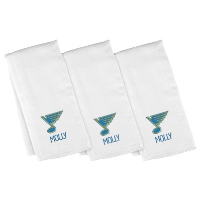 Малышам St. Louis Blues Chad & Jake Primary Three-Pack Personalized Burp Cloth Set