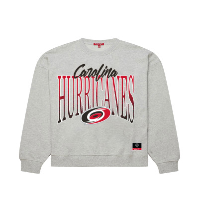 Женская Свитшот Carolina Hurricanes Mitchell & Ness Heather Gray Hockey Night