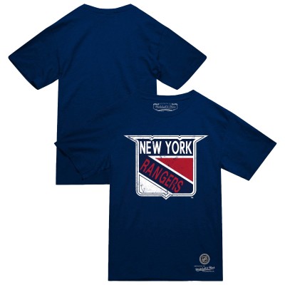 New York Rangers Mitchell & Ness Navy Heritage T-Shirt