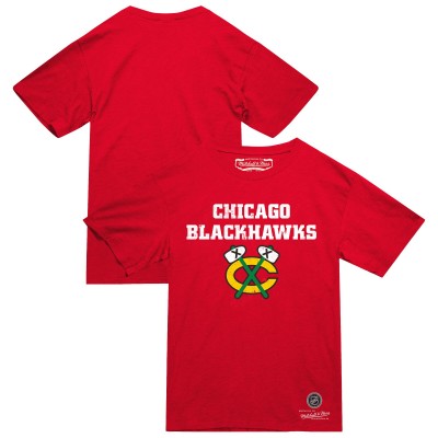 Футболка Chicago Blackhawks Mitchell & Ness Red Heritage