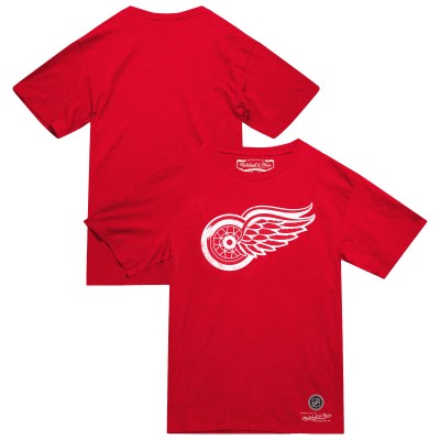 Detroit Red Wings Mitchell & Ness Red Heritage T-Shirt