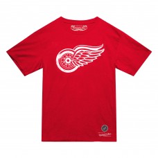 Detroit Red Wings Mitchell & Ness Red Heritage T-Shirt
