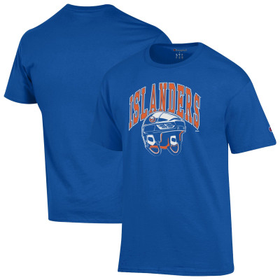New York Islanders Champion Royal Helmet T-Shirt