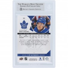 Auston Matthews Toronto Maple Leafs Autographed 2018-19 Upper Deck SP Authentic #31 Beckett Fanatics Witnessed Authenticated Card