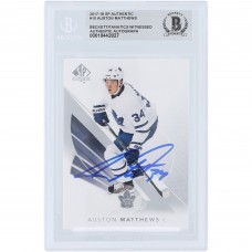 Auston Matthews Toronto Maple Leafs Autographed 2017-18 Upper Deck SP Authentic #10 Beckett Fanatics Witnessed Authenticated Card