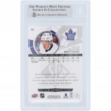 Auston Matthews Toronto Maple Leafs Autographed 2017-18 Upper Deck SP Authentic #10 Beckett Fanatics Witnessed Authenticated Card