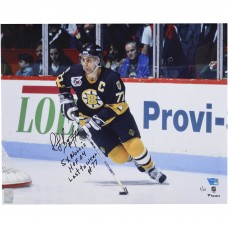 Ray Bourque Boston Bruins Autographed Fanatics Authentic 16 x 20 Black Jersey Skating Photograph with Multiple Inscriptions - Limited Edition #1/10