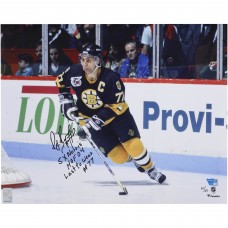 Ray Bourque Boston Bruins Autographed Fanatics Authentic 16 x 20 Black Jersey Skating Photograph with Multiple Inscriptions - Limited Edition #10/10