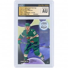 Kirill Kaprizov Minnesota Wild Autographed 2022-23 Upper Deck Synergy Light Up The Night Neon Yellow #LN-KK #/699 CGC Authenticated Card