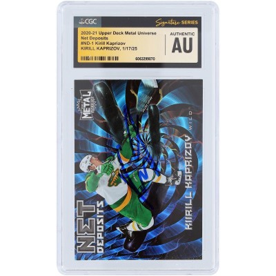 Kirill Kaprizov Minnesota Wild Autographed 2020-21 Skybox Metal Universe Net Deposits #ND-1 CGC Authenticated Rookie Card