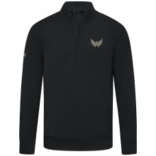 Washington Capitals Levelwear Black Copper Upright Quarter-Zip Pullover