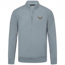 Washington Capitals Levelwear Gray Copper Upright Quarter-Zip Pullover