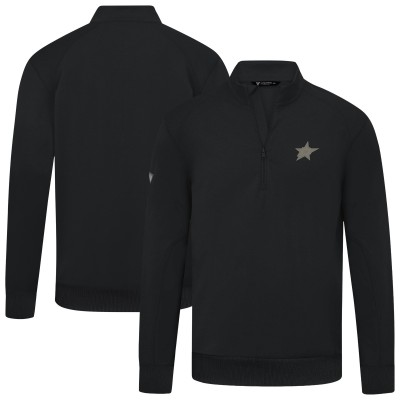 Dallas Stars Levelwear Black Copper Upright Quarter-Zip Pullover
