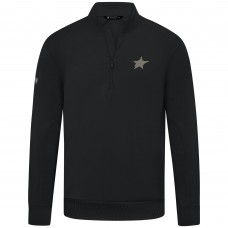 Dallas Stars Levelwear Black Copper Upright Quarter-Zip Pullover