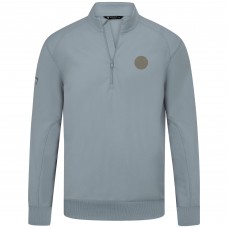 Edmonton Oilers Levelwear Gray Copper Upright Quarter-Zip Pullover