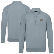 Philadelphia Flyers Levelwear Gray Copper Upright Quarter-Zip Pullover