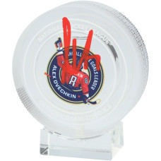 Шайба с игры Alexander Ovechkin Washington Capitals Autographed Fanatics Authentic Crystal Puck - Filled with Game-Used Ice from 895th Goal Game Шайба с игры Alexander Ovechkin Washington Capitals Autographed Fanatics Authentic Crystal Puck - Filled with Game-Used Ice from 895th Goal Game