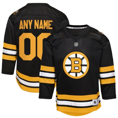 Подростковая Boston Bruins Black Home Custom Replica Jersey