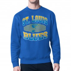 St. Louis Blues Starter Blue Team Grit Graphic Fleece Pullover Sweatshirt